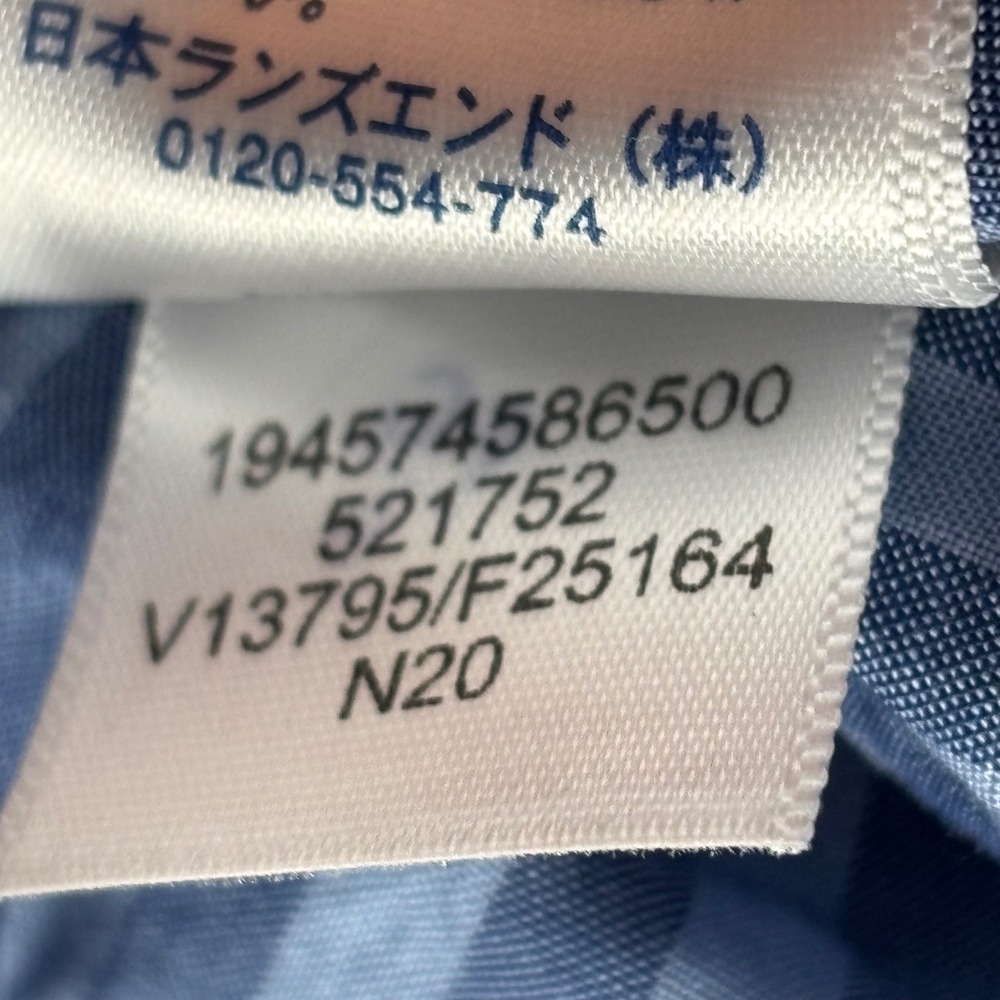Lands' End Shirt Dress Women S 6-8 Blue White Striped Ombre Belted Cotton 521752 - Picture 4 of 9